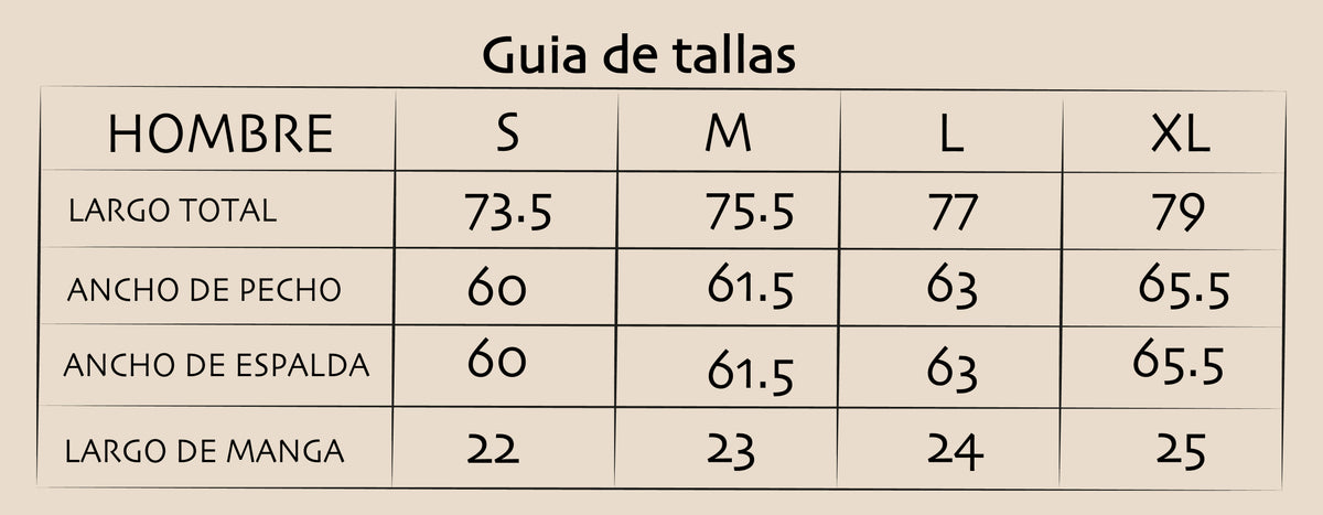 Tabla de medidas