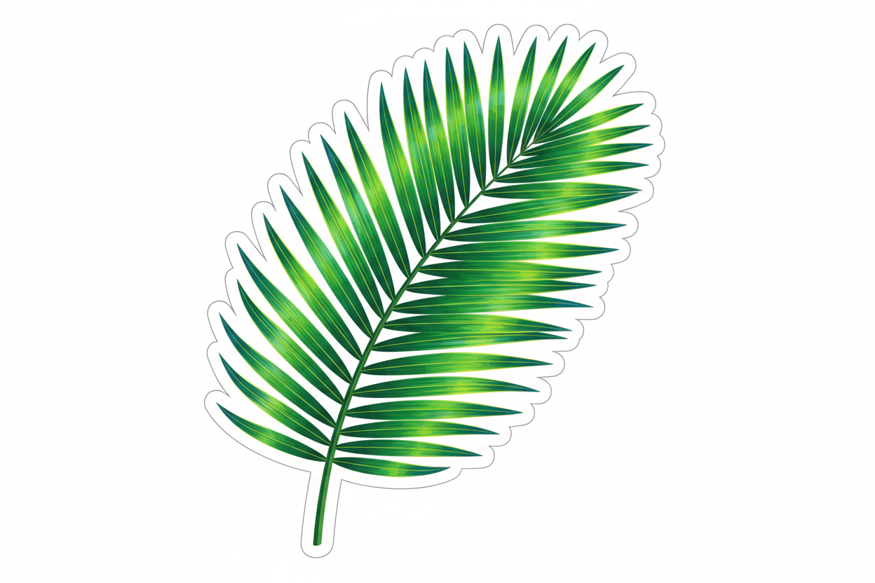 Sticker Hoja de Palma Tropical
