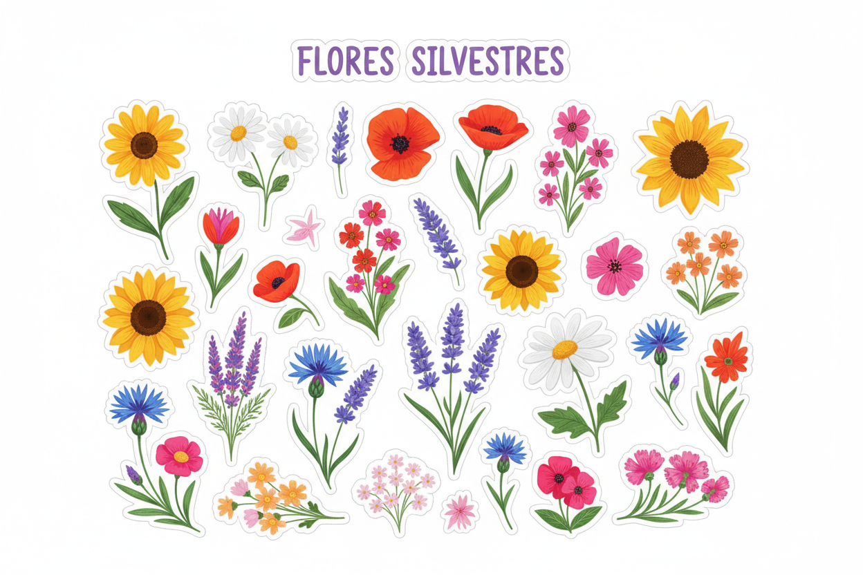 Sticker Pack Flores Silvestres
